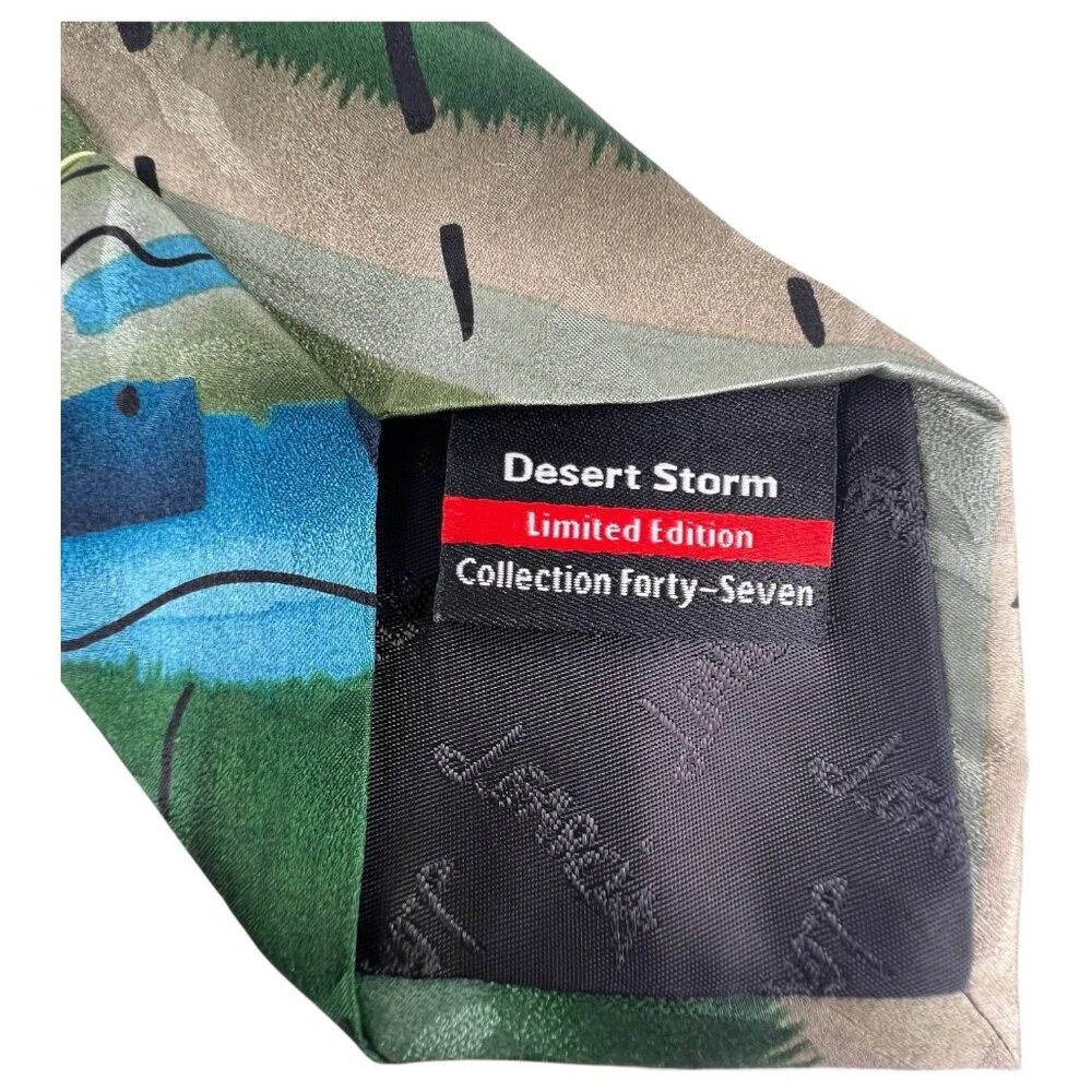 Jerry Garcia Silk Tie Blue Green Desert Storm Limited‎ ED Collection 47 Abstract